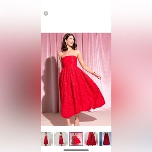 Sugarlips Arielle Jacquard Belle Strapless Maxi Dress. 
Size M